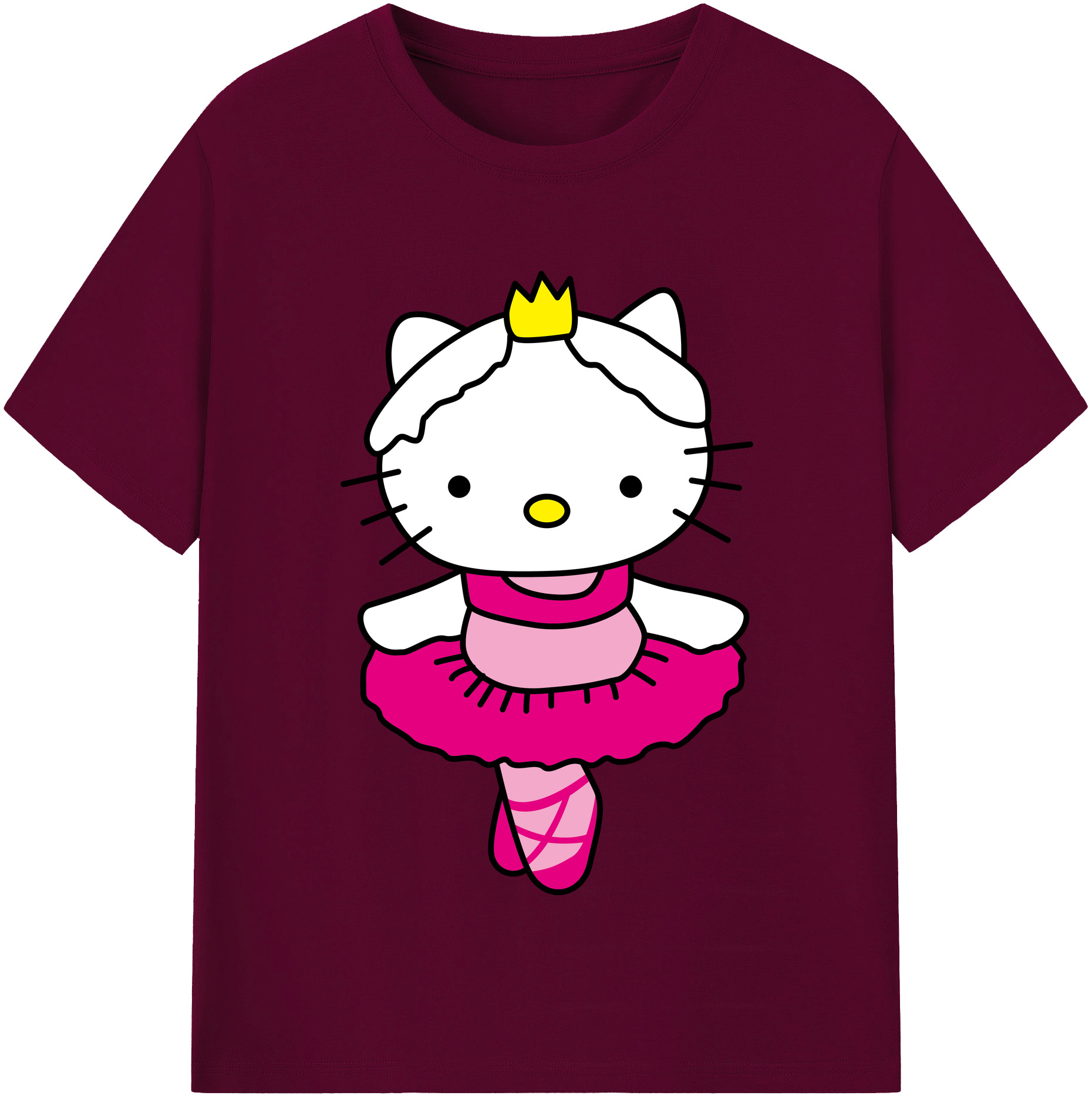 （画像用） Hello Kitty ハローキティ レディースカジュアルプリントTシャツ（綿100％）